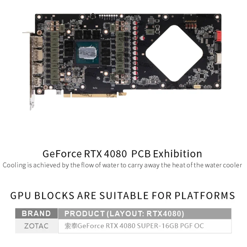 Bloc GPU Bykski N-ST4080SPGF-X - Rtx 4080 Water Cooling Block avis et prix